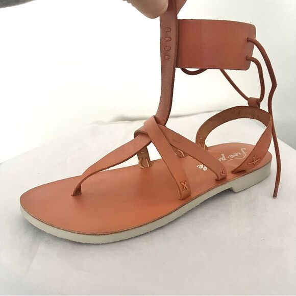 Free People Vacation Day Wrap Sandals in Natural Tan, 9.5 New - Picture 7 of 9